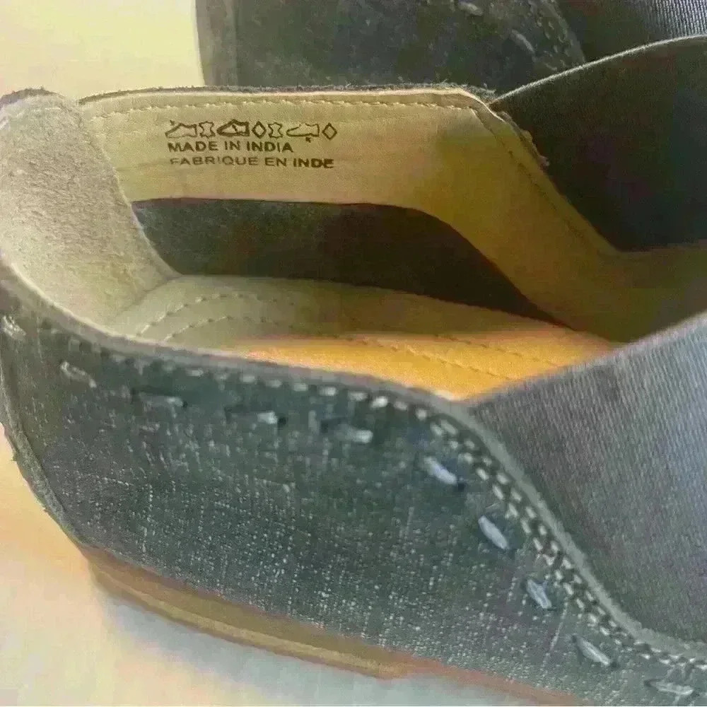 Hush Puppies Blue Denim Chambray Jean Chukka Ankle Boots Size 9.5 Never worn! - Picture 4 of 6